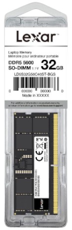 Память DDR Lexar 32GB DDR5-5600 SO (LD5S32G56C46ST-BGS) - Фото 1