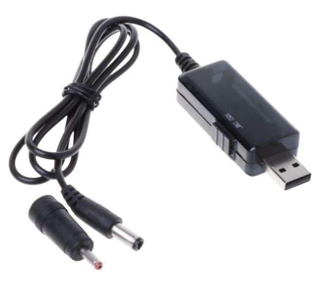 Кабель USB - DC Kingda USB-A 2.0 To DC 9/12V 5.5mm+3.5x1.35mm (KD-USB-DC9/12) - Фото 1