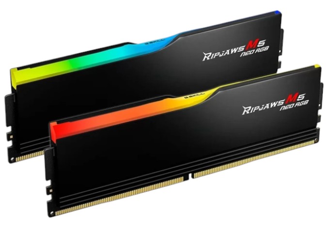 Память DDR G.Skill Ripjaws M5 Neo RGB Black DDR5-6400 32GB (2x16GB) (F5-6400J3240G16GX2-RM5NRK) - Фото 1