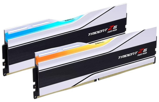 Память DDR G.Skill Trident Z5 Neo RGB White DDR5-7200 32GB (2x16GB) (F5-7200J3445G16GX2-TZ5NRW) - Фото 1