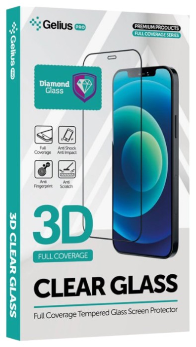 Защитное стекло для смартфона Gelius Pro 3D Diamond for iPhone 12 Pro Max Black (99927) - Фото 1