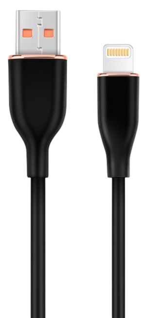 Кабель синхронизации данных Cablexpert USB 2.0 А-тато/Lightning 1.5 м (CC-USB2S-AM8PM-1.5M-BK) - Фото 1