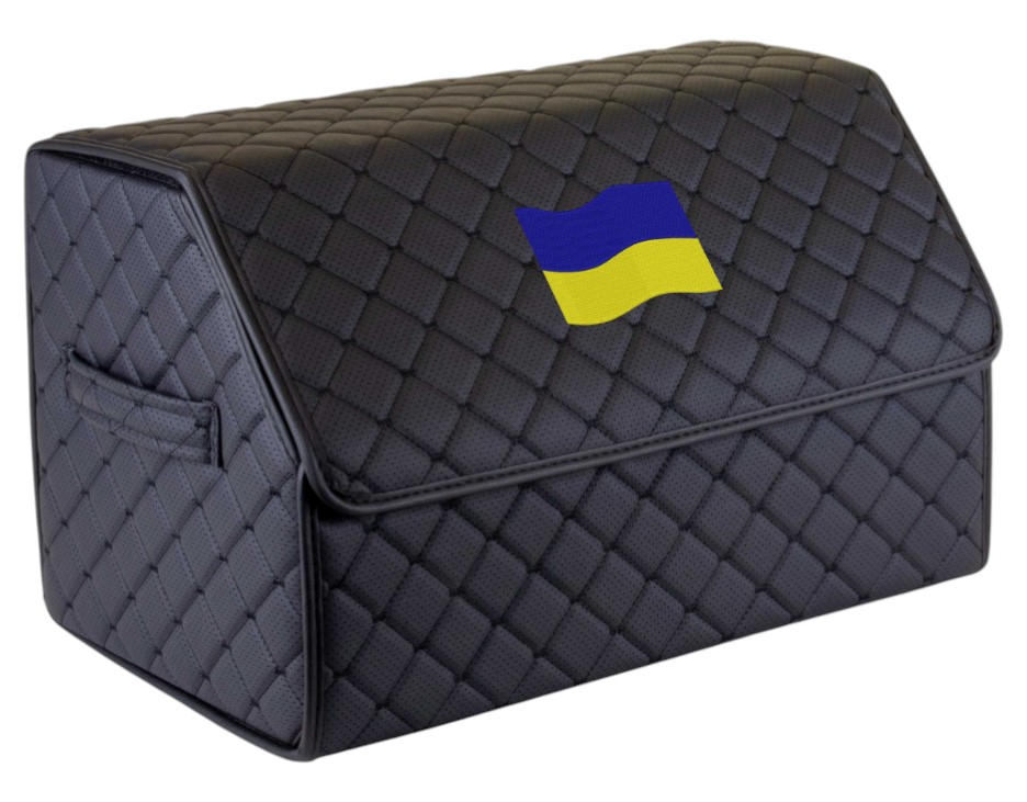 Сумка-органайзер в багажник EVAtech ECO M Флаг Украины черный с черной нитью (EHECEMBBBBV170) - Фото 1