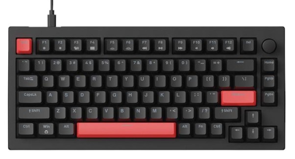 Клавиатура проводная игровая Lemokey X4 84Key, Keychron Red, USB-A, QMK/VIA, Hot-Swap, EN/UKR, Red led, Black (X4-A1-UA) - Фото 1