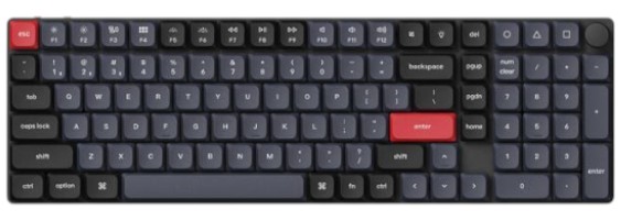 Клавиатура беспроводная Keychron K17 PRO 100Key, Gateron MX 2.0 Red, WL/BT/USB-A, QMK, RGB, Black in the center (K17P-B1-UA) - Фото 1