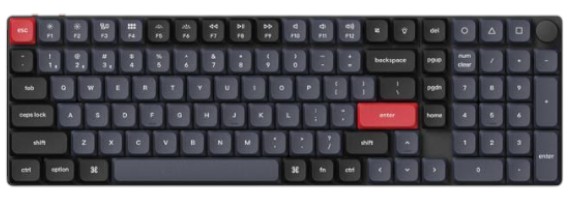 Клавиатура беспроводная Keychron K17 PRO 100Key, Gateron MX 2.0 Blue, WL/BT/USB-A, QMK,  Hot-swap, RGB, White in the center (K17P-H2-UA) - Фото 1