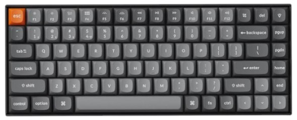 Клавиатура беспроводная Keychron K2 Max 84Key, K Super Red, WL/BT/USB-A, QMK, EN/UKR, RGB, Black (K2M-C1-UA) - Фото 1