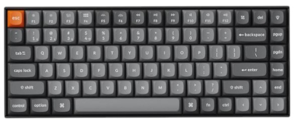 Клавиатура беспроводная Keychron K2 Max 84Key, K Super Brown, WL/BT/USB-A, QMK, EN/UKR, RGB, Black (K2M-C3-UA) - Фото 1