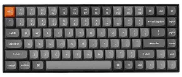 Клавиатура беспроводная Keychron K2 Max 84Key, K Super Banana, WL/BT/USB-A, QMK, EN/UKR, RGB, Black (K2M-C4-UA) - Фото 1