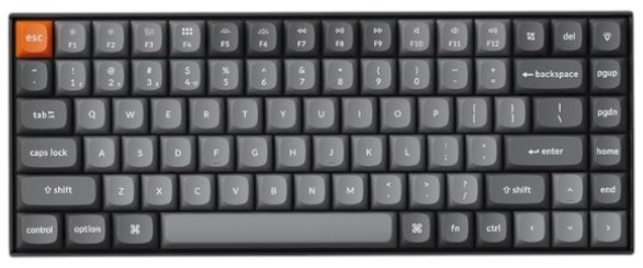 Клавиатура беспроводная Keychron K2 Max 84Key, K Super Banana, WL/BT/USB-A, Hot-Swap, QMK, EN/UKR, RGB, Black (K2M-J4-UA) - Фото 1