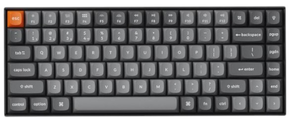 Клавиатура беспроводная Keychron K2 Max 84Key, K Super Brown, WL/BT/USB-A, Hot-Swap, QMK, EN/UKR, RGB, Black (K2M-J3-UA) - Фото 1