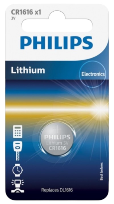 Элемент питания тип CR1616 Philips CR1616 блистер, 1 шт. - Фото 1