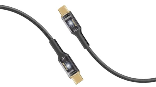 Кабель синхронизации данных Promate USB Type-C - USB Type-C (lucidline-cc200.black) - Фото 1