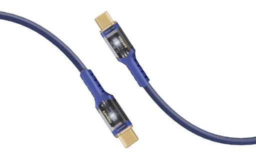 Кабель синхронизации данных Promate USB Type-C - USB Type-C (lucidline-cc200.navy) - Фото 1