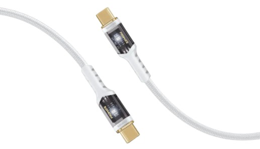 Кабель синхронизации данных Promate USB Type-C - USB Type-C (lucidline-cc200.white) - Фото 1