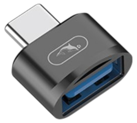 Переходник SkyDolphin OT05 Mini USB Type-C - USB (M/F) Black (SDADPT-00029) - Фото 1