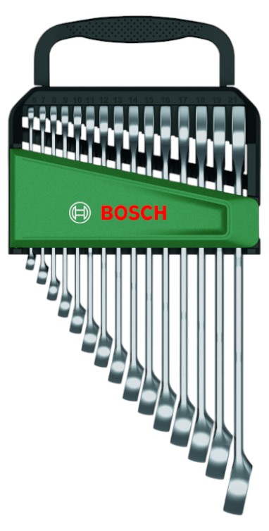 Набор гаечных ключей Bosch 15 шт. (1.600.A02.Z9E) - Фото 1