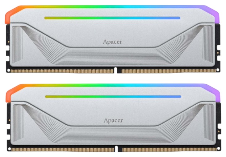 Память DDR Apacer DDR5 2x16GB/5200 NOX RGB Silver (AH5U32G52C522NWAA-2) - Фото 1