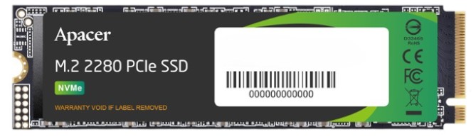 SSD-накопитель внутренний Apacer M.2 2280 512GB PCIe 4.0 x4 3D TLC (AP512GAS2280Q4L-1) - Фото 1