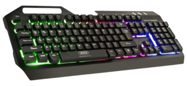 Клавиатура проводная игровая XO LED RGB + наклейки UA/ru (XO-KB-01) - Фото 1