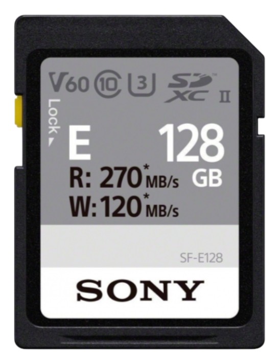 Карта памяти Sony 128GB SDXC C10 UHS-II U3 V60 (SFE128A.ET4) - Фото 1