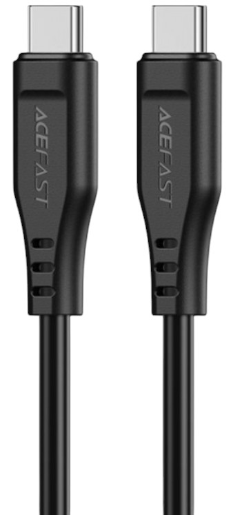 Кабель синхронізації даних AceFast USB 2.0 USB-C to USB-C, 1,2 м, 3.0A, TPE C3-03 Black (6974316280842) - Фото 1