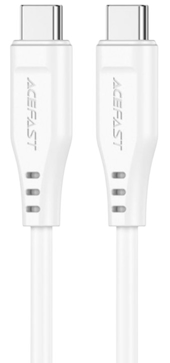 Кабель синхронизации данных AceFast USB 2.0 USB-C to USB-C, 1,2 м, 3.0A, TPE C3-03 White (6974316280859) - Фото 1