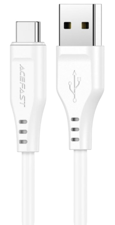 Кабель синхронізації даних AceFast USB 2.0 USB-A to USB-C, 1,2 м, 3.0A, TPE C3-04 White (6974316280873) - Фото 1