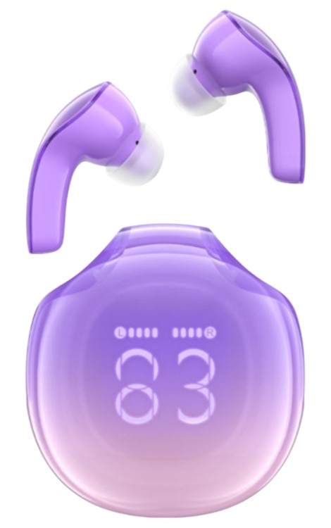 Наушники вкладыши беспроводные TWS AceFast T9 grape purple (6974316282563) - Фото 1