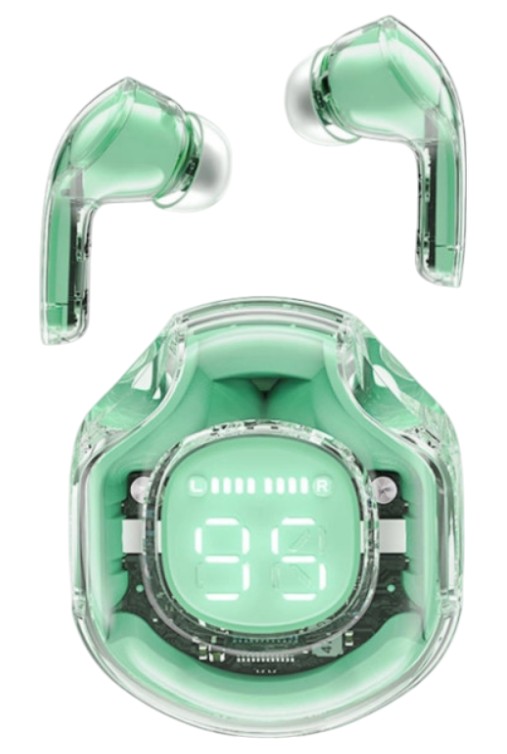 Наушники вкладыши беспроводные TWS AceFast T8 mint green (6974316282259) - Фото 1