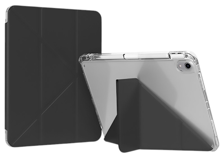 Чехол для планшета BeCover Ultra Slim Origami Transparent с креплением Apple iPad Mini 6 2021 Black (712930) - Фото 1
