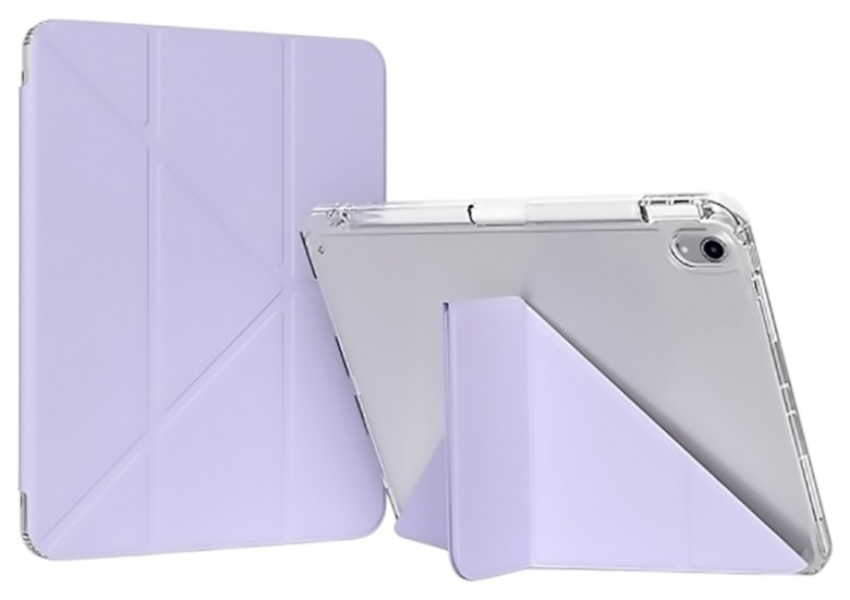 Чехол для планшета BeCover Ultra Slim Origami Transparent с креплением Apple iPad Mini 6 2021 Purple (712933) - Фото 1
