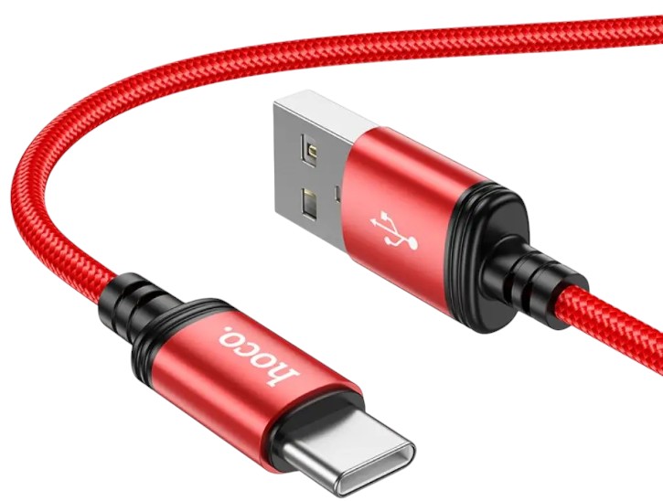 Кабель синхронизации данных HOCO X89 Wind USB - USB Type-C 1m Red (6931474784377) - Фото 1