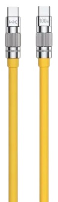 Кабель синхронизации данных WK WDC-188 Wingle Series USB Type-C - USB Type-C 1 м 100 W Yellow (6941027632956) - Фото 1