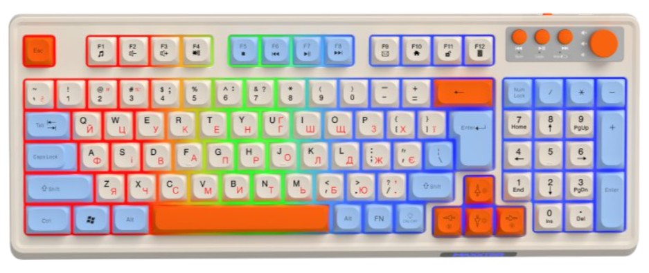 Клавиатура беспроводная игровая Maxxter KBGW-3C01-UA - Фото 1