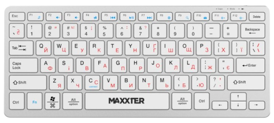 Клавиатура беспроводная Maxxter KBW-C01S-UA - Фото 1