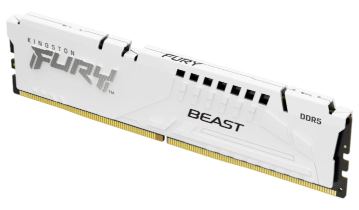 Память DDR Kingston FURY Beast White DDR5-6000 16GB CL30-36-36 1.4V EXPO (KF560C30BWE-16) - Фото 1