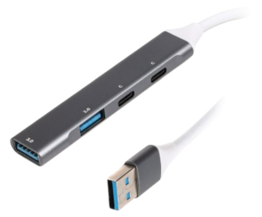 Хаб USB Maxxter 3.0 Type-A (HU3A-4P-03) - Фото 1