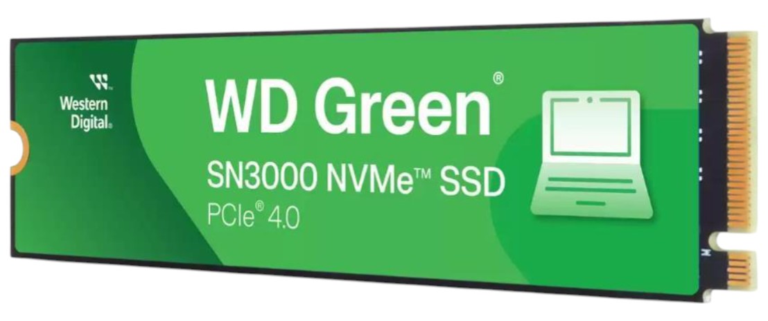 SSD-накопитель внутренний Western Digital G4 M.2 NVME 1TB GREEN SN3000 (WDS100T4G0E) - Фото 1