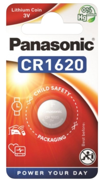 Батарейка Panasonic CR 1620 BLI 1 LITHIUM - Фото 1