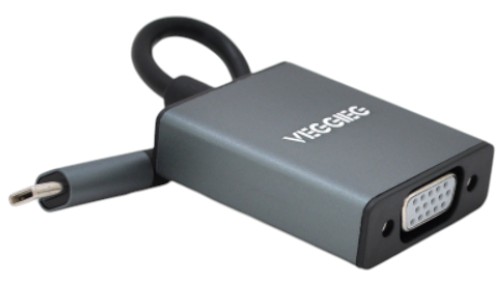 Хаб USB Veggieg Type-C - VGA Black (TV-S) - Фото 1