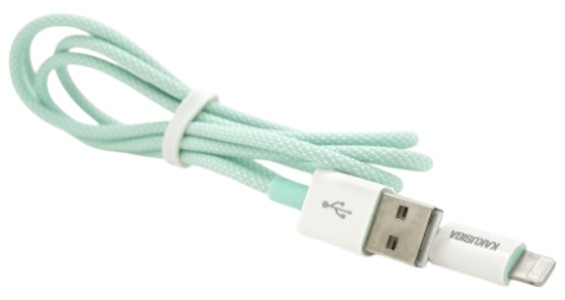 Кабель синхронизации данных iKaku KSC-723 GAOFEI for iPhone 1 м Green (KSC-723-G-L) - Фото 1