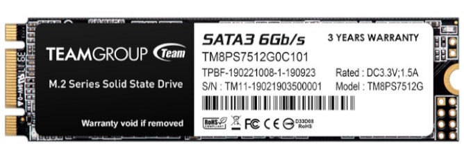SSD-накопитель внутренний Team M.2 SATA3 MS30 512GB RETAIL (TM8PS7512G0C101) - Фото 1