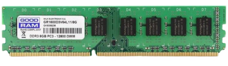 Память DDR Goodram DDR3 8Gb 1600MHz (GR1600D3V64L11/8G) - Фото 1
