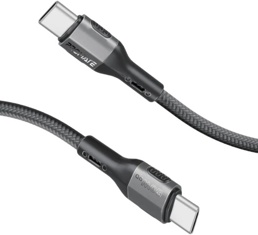 Кабель синхронизации данных Promate USB-C - USB-C (fletchlink-cc.black) - Фото 1