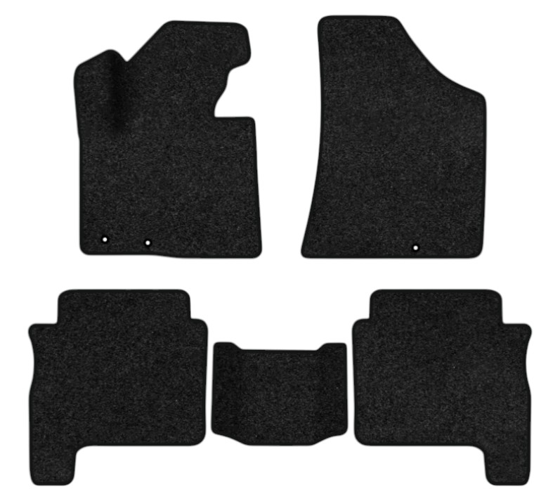 Коврики ворсовые в салон авто EVAtech Premium Hyundai Santa FE (CM) Restyling (Floor Gas Pedal) 5 seats 2010-2012 2 поколение SUV USA черный кант HY13946CE5KD3VPB - Фото 1