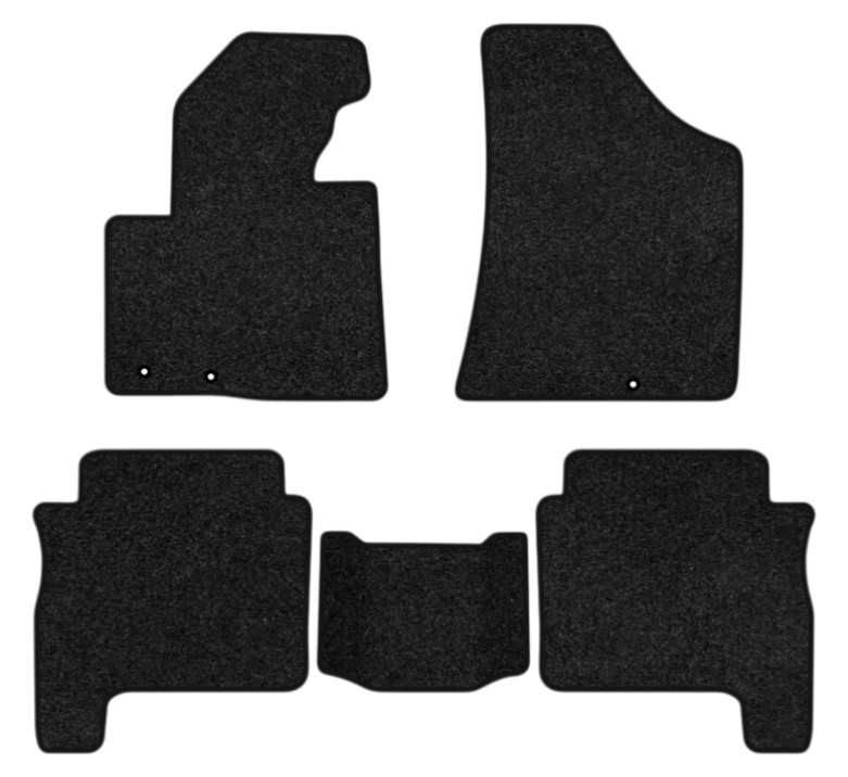 Коврики ворсовые в салон авто EVAtech Premium Hyundai Santa FE (CM) Restyling (Floor Gas Pedal) 5 seats 2010-2012 2 поколение SUV USA черный кант HY13946CG5KD3VPB - Фото 1