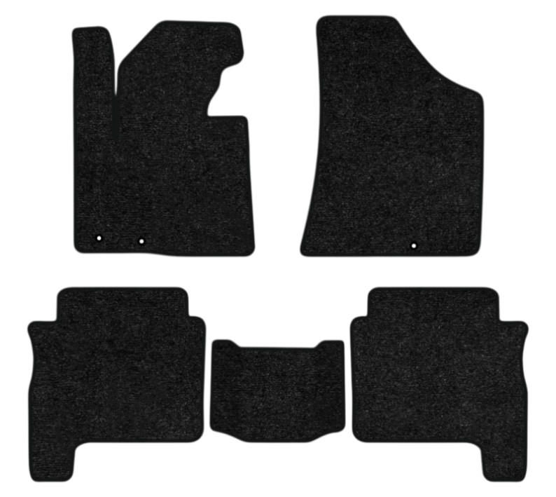 Коврики ворсовые в салон авто EVAtech Standard Hyundai Santa FE (CM) Restyling (Floor Gas Pedal) 5 seats 2010-2012 2 поколение SUV USA черный кант HY13946CV5KD3VEB - Фото 1