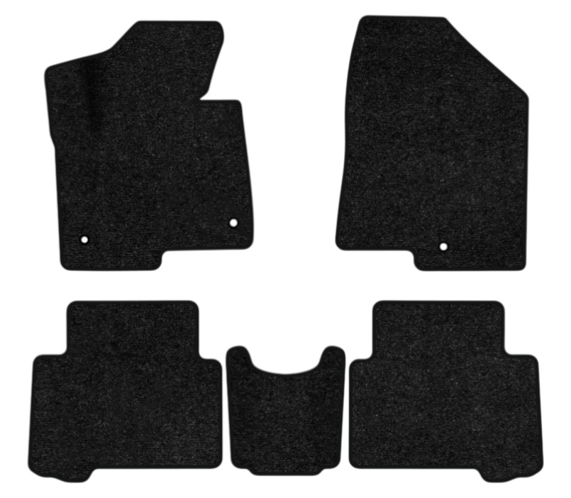 Коврики ворсовые в салон авто EVAtech Standard Hyundai Santa FE (DM) 5 seats (3 clips) 2012-2017 3 поколение SUV Korea черный кант HY13948CE5KH3VEB - Фото 1