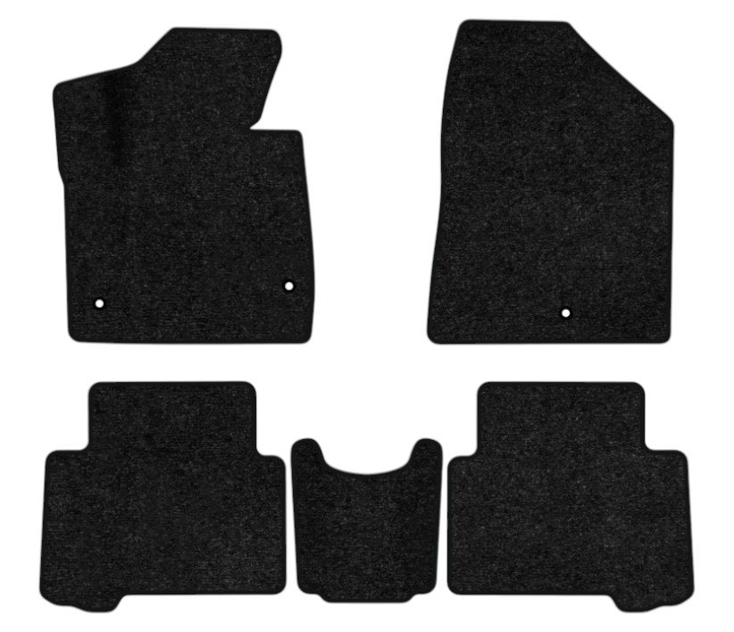 Коврики ворсовые в салон авто EVAtech Standard Hyundai Santa FE (DM) 5 seats (3 clips) 2012-2017 3 поколение SUV Korea черный кант HY13948CEC5KH3VEB - Фото 1